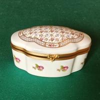 Cofanetto portagioie ovale in porcellana Limoges