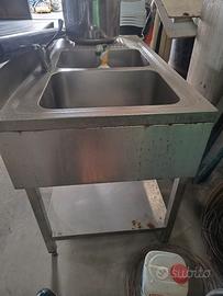 Lavabo Acciaio Inox doppia vasca