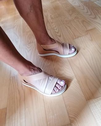 sandali donna in pelle