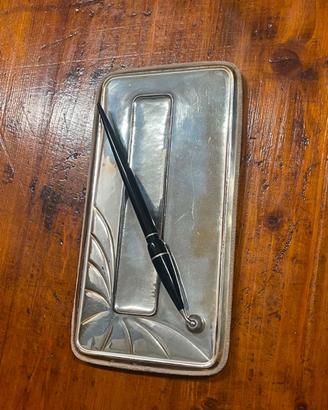 Calamaio argento e penna montegrappa