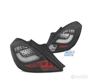 FANALI A LED BAR PER OPEL CORSA D 3P 06-14 NERI