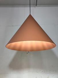 Lampadario conico D.50 metallo marrone