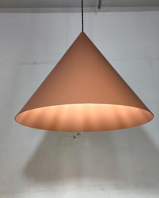 Lampadario conico D.50 metallo marrone