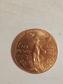 50 pesos 1821/1947 messicano al migliore offerente