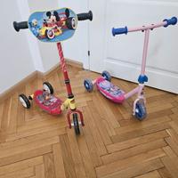 🛴 LOTTO 2 Monopattini 3 Ruote: Topolino & Sofia