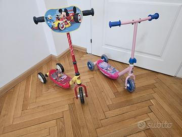🛴 LOTTO 2 Monopattini 3 Ruote: Topolino & Sofia
