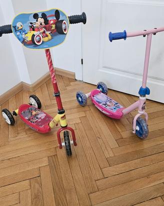 🛴 LOTTO 2 Monopattini 3 Ruote: Topolino & Sofia