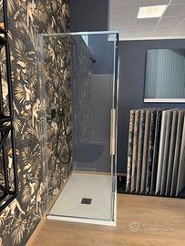 Box Doccia 80x120.Vetro Trasp. profili cromo Lucid