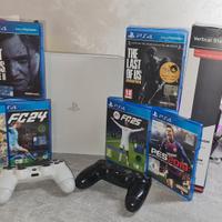 ps4 slim 500gb+2 joypad+ 6 giochi+stand verticale