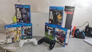 ps4 slim 500gb+2 joypad+ 6 giochi+stand verticale