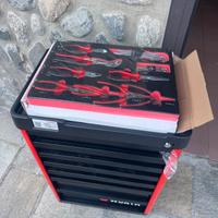 Carrello Wurth officina 8.4 con 25 pinze e chiavi 