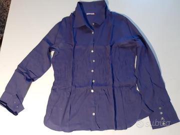 camicia cotone viola  donna