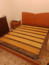 rete matrimoniale con doghe e singola e materasso 