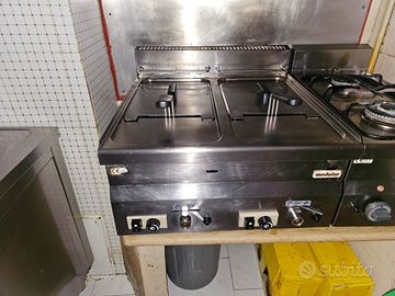 Friggitrice a gas 2 vasche 8L a vasca