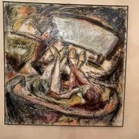 Acrilico su tela titolo:Digitale Terrestre