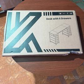 Scrivania da ufficio con 8 cassetti