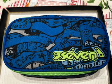 Astuccio Scuola Seven Quick Case  Azzurro
