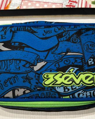 Astuccio Scuola Seven Quick Case  Azzurro