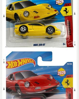HOT WHEELS IN LOTTO  FERRARI DINO ROSSA / GIALLA 