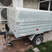 Carrello auto appendice zincato coperchio tenda