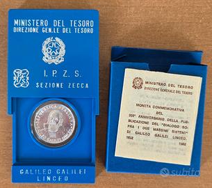 Moneta commemorativa G.Galilei - 1982 - argento