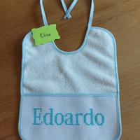 Bavaglino neonato Personalizzato nome EDOARDO