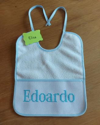 Bavaglino neonato Personalizzato nome EDOARDO