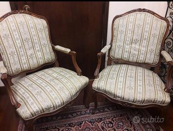 coppia di poltrone d' epoca