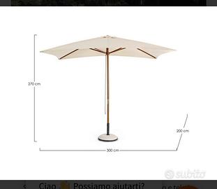 Ombrellone da giardino 2x3