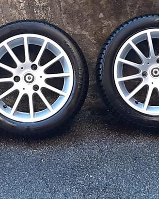 Cerchi 15 smart 451 gomme neve