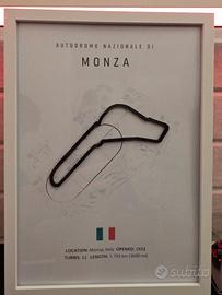 Quadro Circuito Monza in rilievo stampa 3d