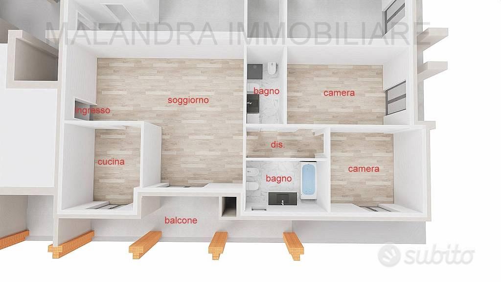 Appartamento di 109 m² con 3 locali e box auto a V - Vista 6