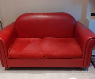 Divano 2 posti in pelle