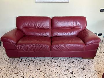 Divano letto in pelle, 3 posti