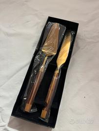 Set tagliatorta in bronzo Croff