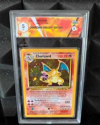 Pokémon Charizard 1ª Edizione Italiana GRAAD 5