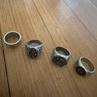 Set 4 anelli per uomo