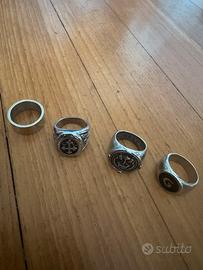 Set 4 anelli per uomo