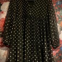Vestito donna nero pois bianchi Zara