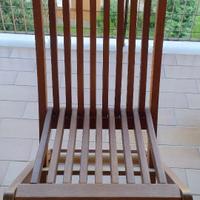 SET 3 SEDIE IN LEGNO PIEGHEVOLI