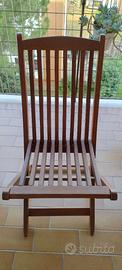 SET 3 SEDIE IN LEGNO PIEGHEVOLI