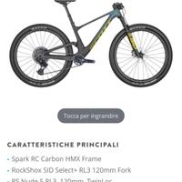 Bicicletta scott spark RC world cup TR taglia XL