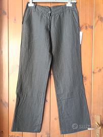 pantalone nero misto cotone