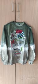 Felpe ragazzo verde militare 