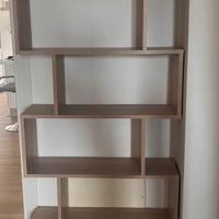Libreria moderna legno beige/marrone