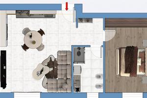 Confortevole bilocale arredato a Viggiù