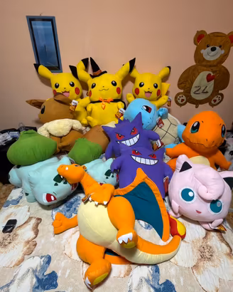 Peluche pokemon stitch hello kitty kuromi ufficial