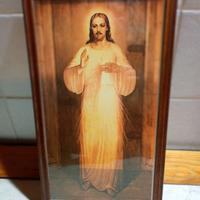 Quadro Sacro cuore di Gesù vintage