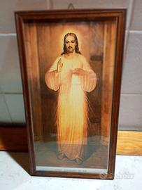 Quadro Sacro cuore di Gesù vintage