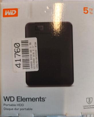 Hard disk esterno USB 3.0 WD Elements 5TB